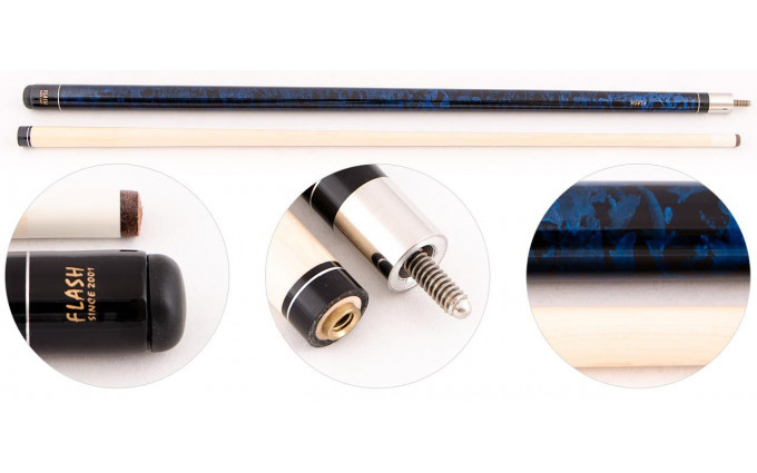 Кий для пула 2-pc «Flash Classic» (синий) Кий для пула 2-pc «Flash Classic» (синий)